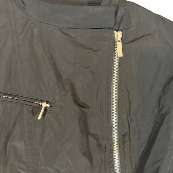 Calvin Klein Black Moto Style Front Full Zipper Jacket Women Sz S - Picture 6 of 10